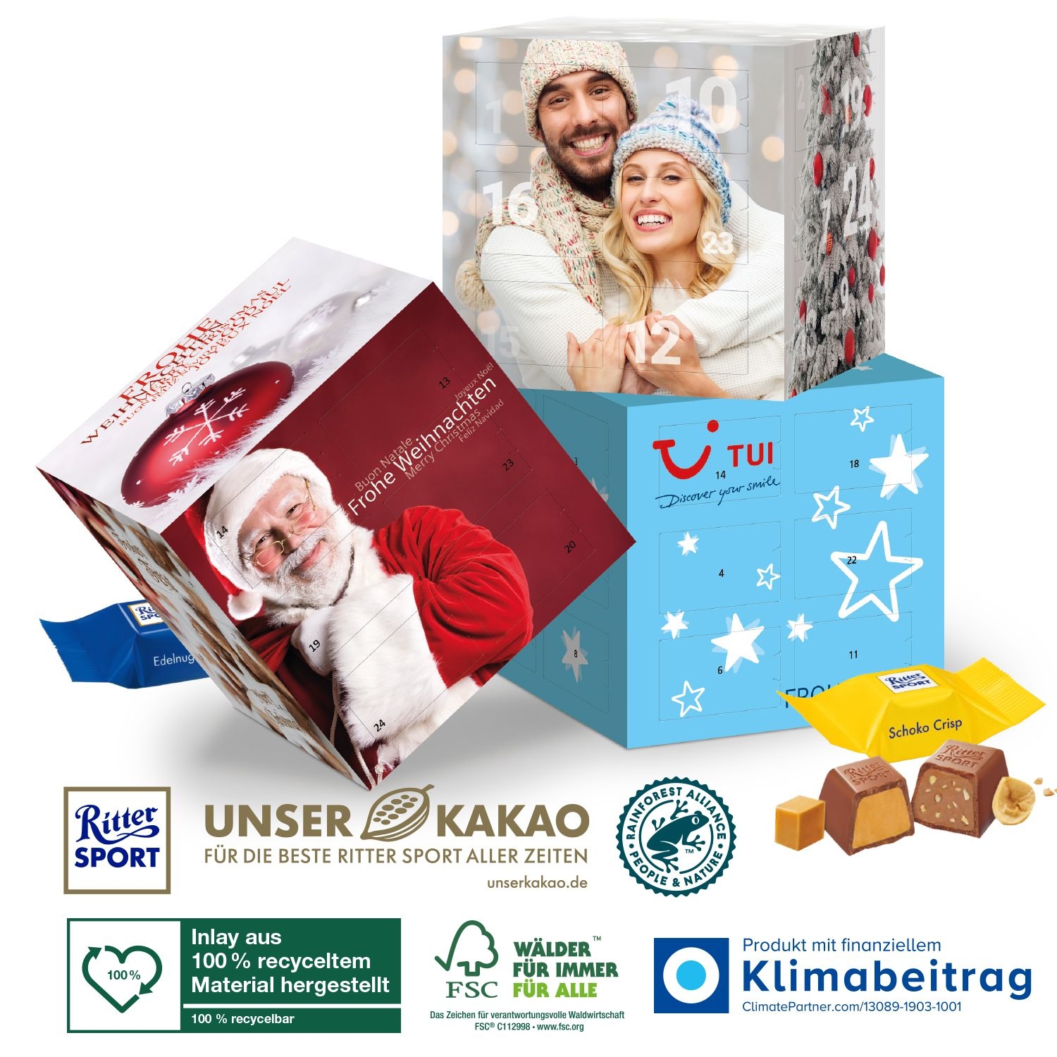 CD95337-01Adventskalender „Cube“ mit Ritter SPORT Schokowuerfel_ Motiv-Vorlage