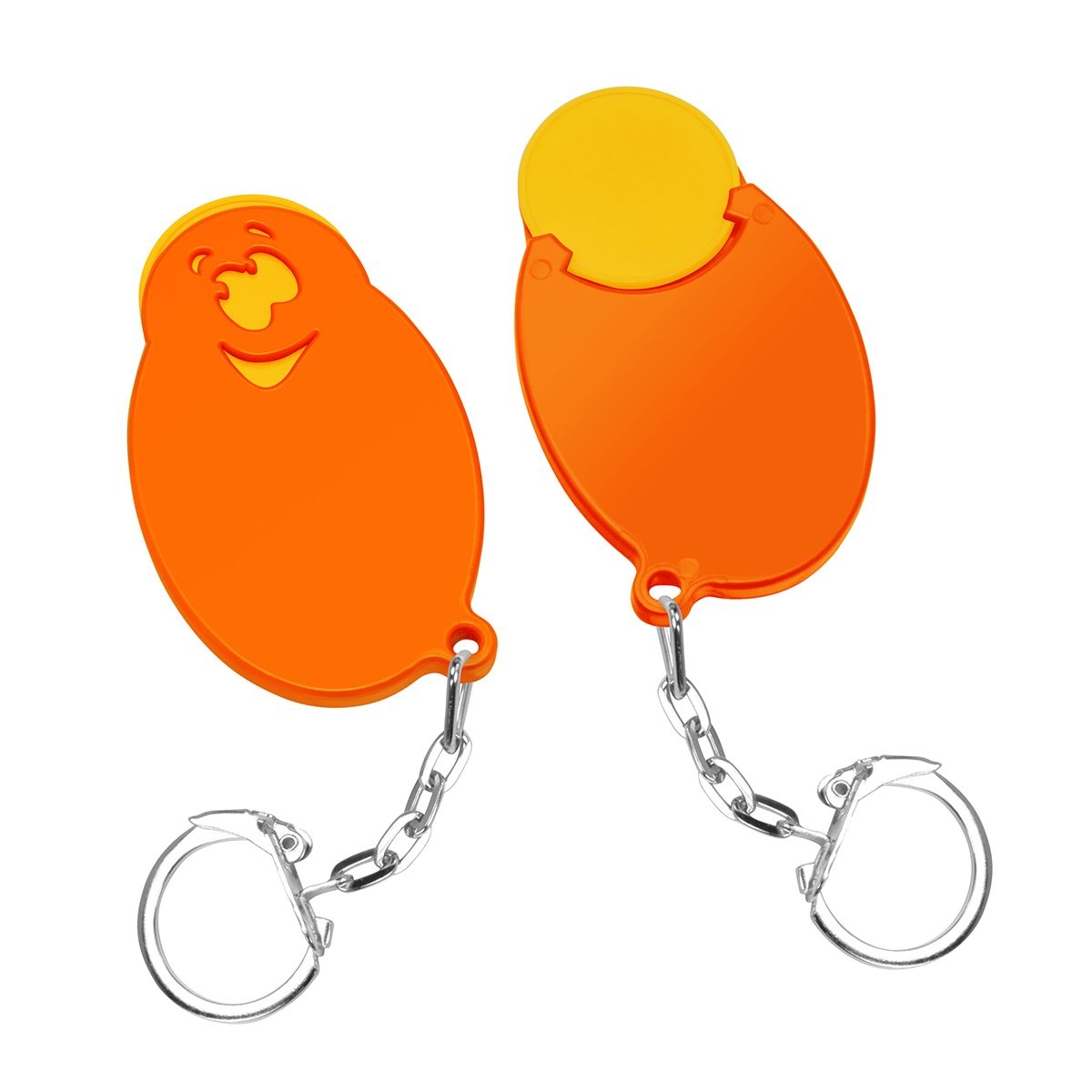 HE7855K-4-5Chiphalter mit 1€-Chip _Gesicht_ gelb_ orange