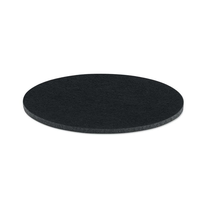 MO2356-03Feltster Runder Untersetzer RPET_ Schwarz MO2356-03Feltster Runder Untersetzer RPET_ Schwarz