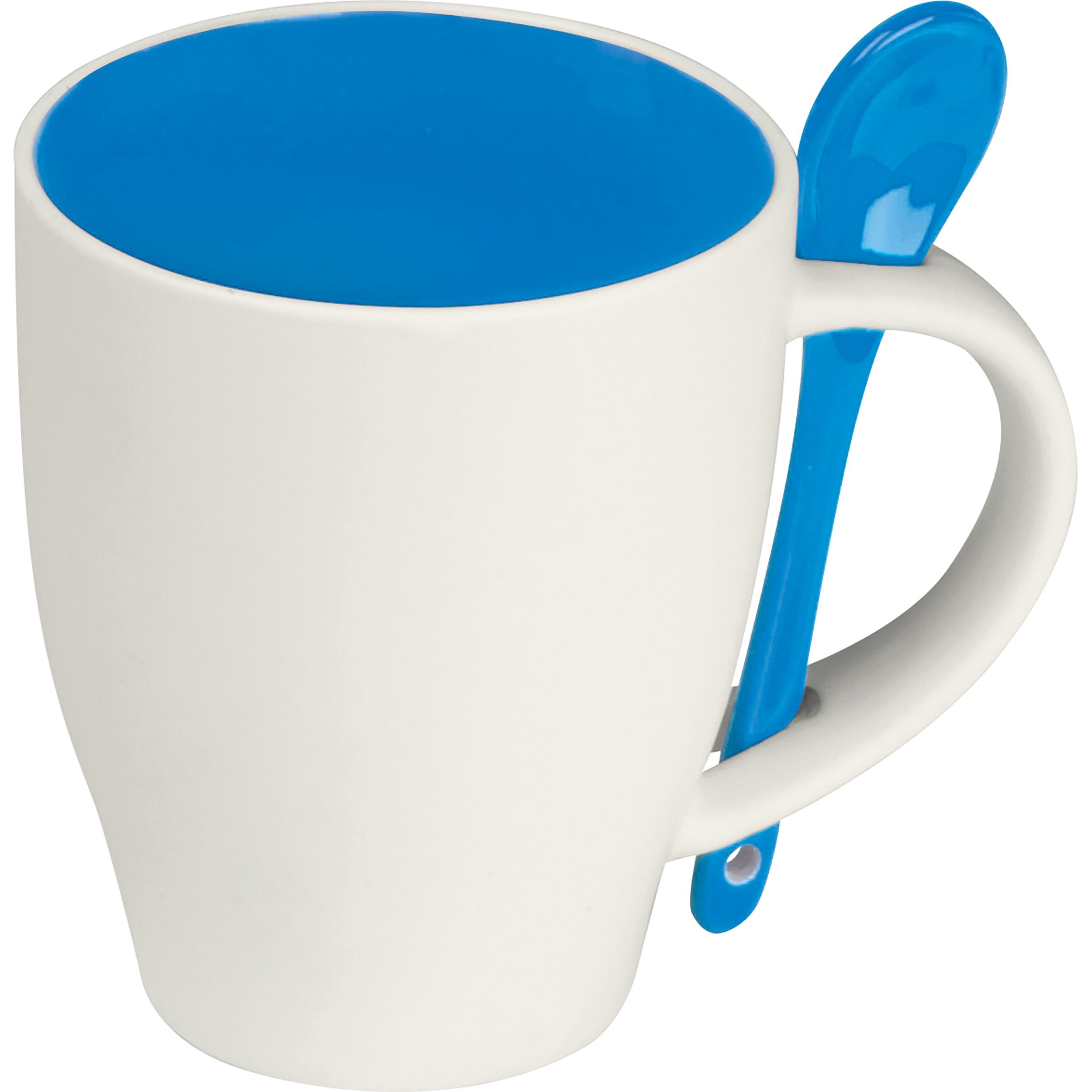 MA85095-04Tasse aus Porzellan mit Loeffel_ 250ml_ blau MA85095-04Tasse aus Porzellan mit Loeffel_ 250ml_ blau