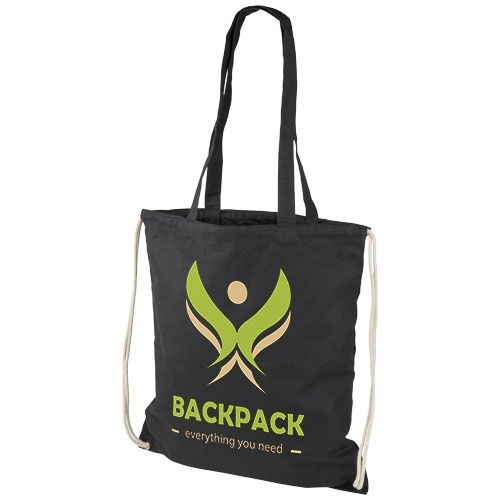 PF120276-2Eliza 240 g_m² Baumwoll Turnbeutel 6L_ schwarz