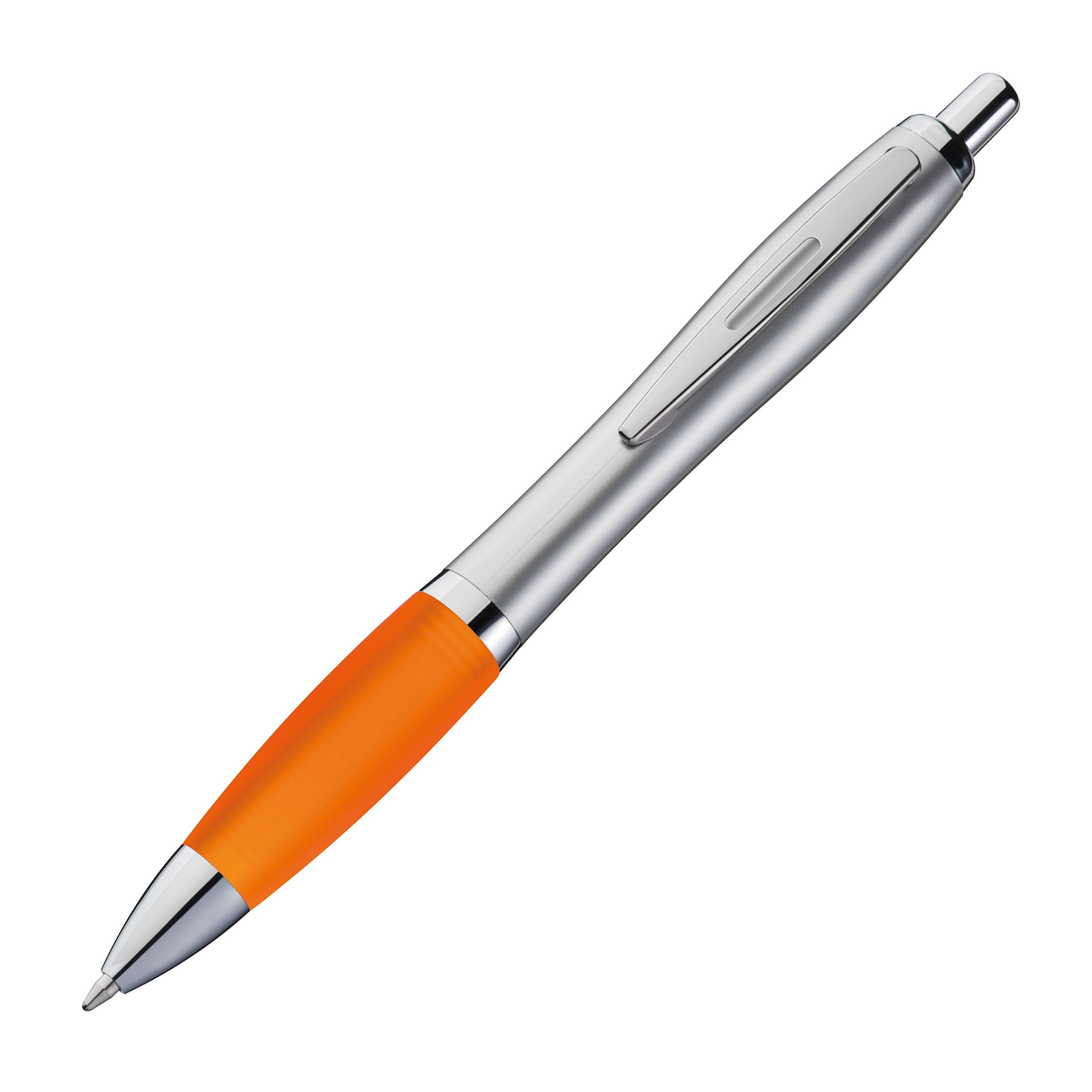 MA11681-10Kugelschreiber mit silbernem Schaft _ orange MA11681-10Kugelschreiber mit silbernem Schaft _ orange