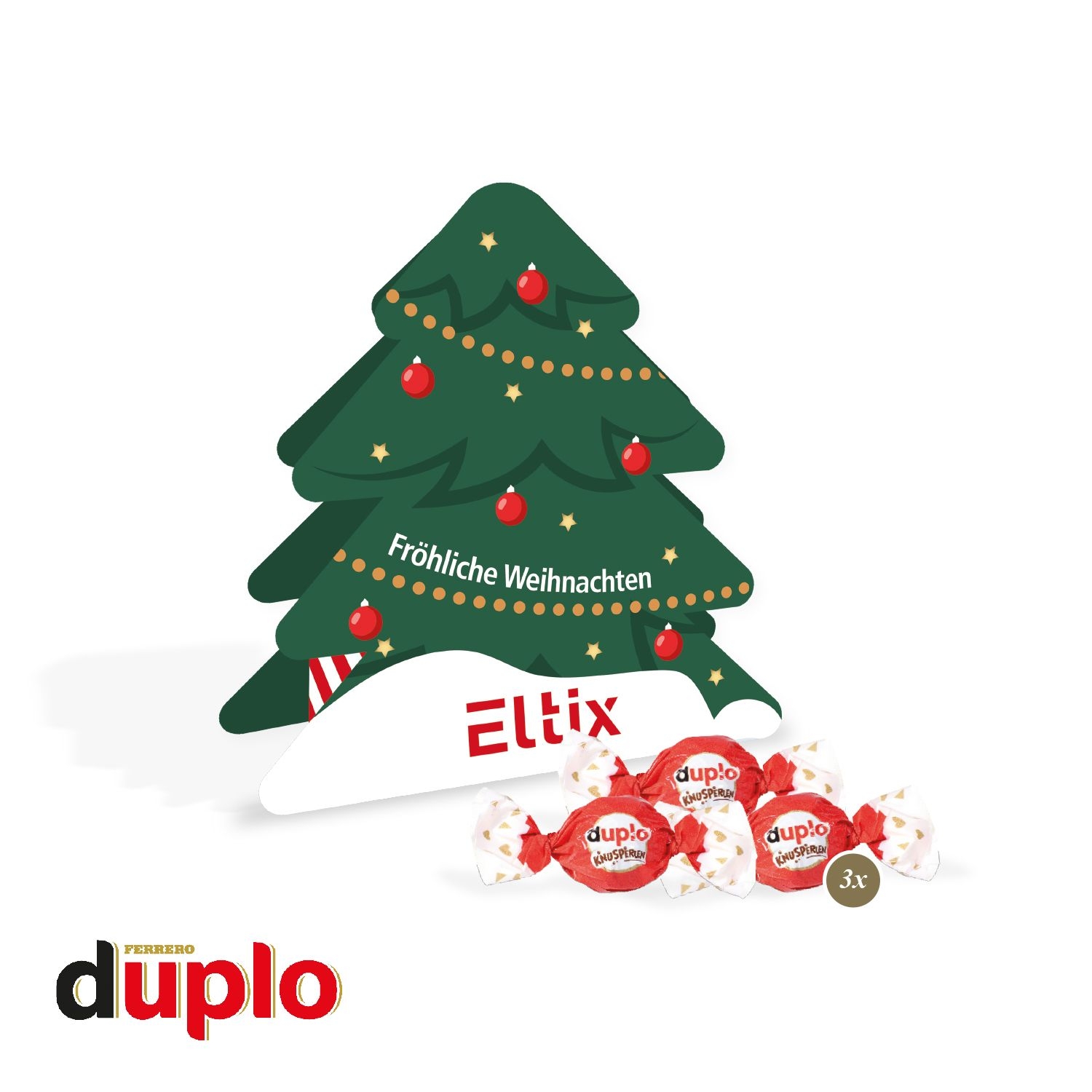 CD95569Praesent Tannenbaum mit duplo Knusperlen