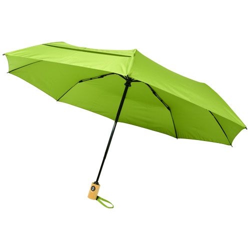 PF109143-5Bo 21_ Vollautomatik Kompaktregenschirm aus recyceltem PET-Kunststoff_ limone