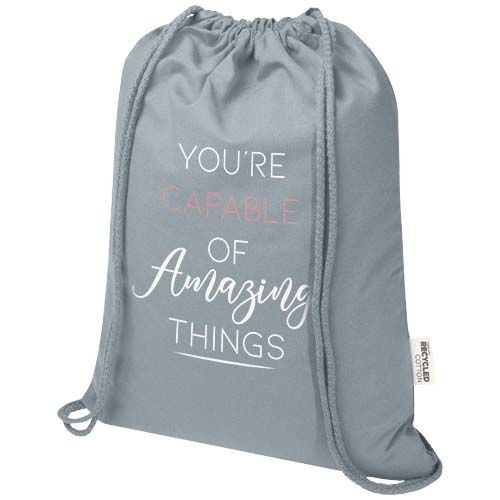 PF120761-5Oregon Blend 140 g_m² GRS-recycelter Turnbeutel 5 L _ grau