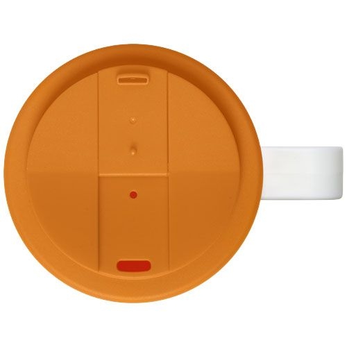 PF210420-11Brite-Ameriano® Grande 350 ml Isolierbecher mit auslaufsicherem Schraubverschluss_ weiss_orange