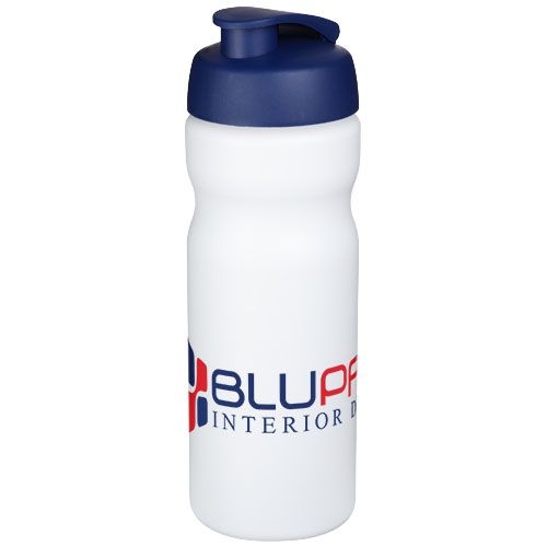 PF210685-3Baseline® Plus 650 ml Sportflasche mit Klappdeckel_ weiss_blau