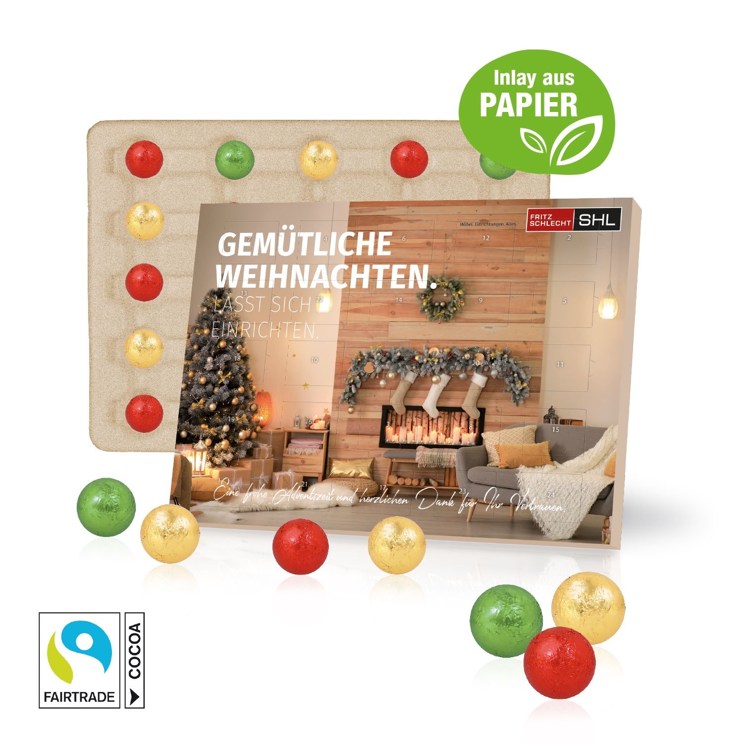 CD55414-01Tisch-Adventskalender mit Fairtrade® Schokolade_ Inlay aus Papier _ Motiv-Vorlage