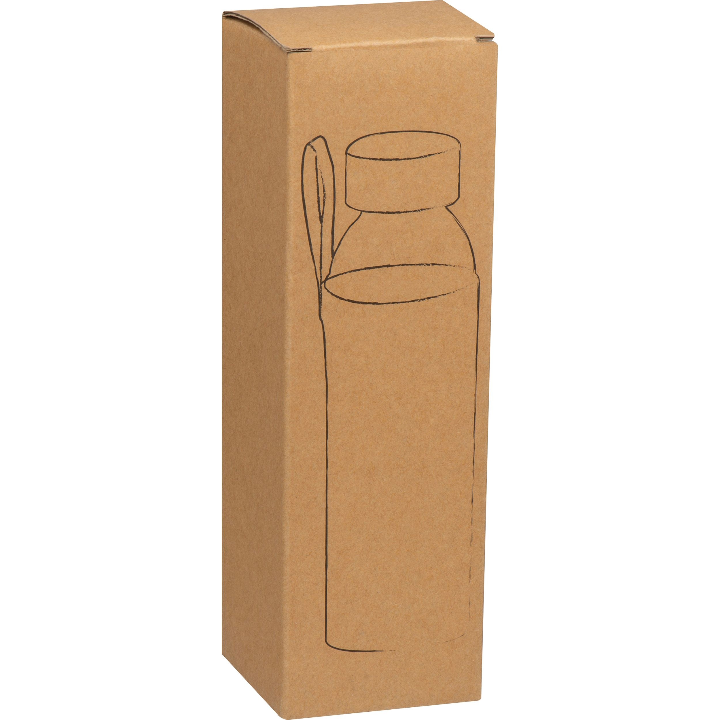 Glasflasche mit Jutehülle, 500ml, transparent