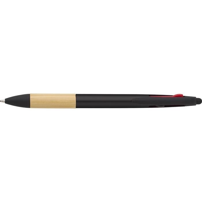 GI966208-01ABS-Kugelschreiber Malachi mit 3 Tintenfarben_ schwarz