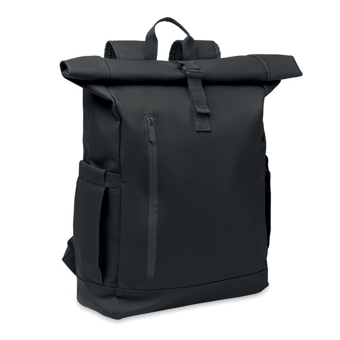 MO2643-03Bangkok Roll Rolltop-Rucksack 600D RPET_ schwarz