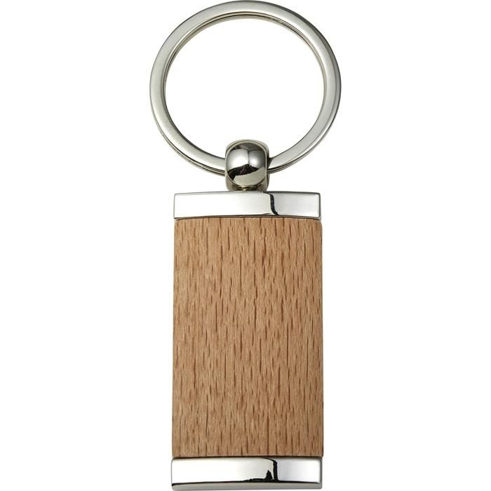 GI8771-11Schluesselanhaenger aus Metall _ Holz Jennie_ brown