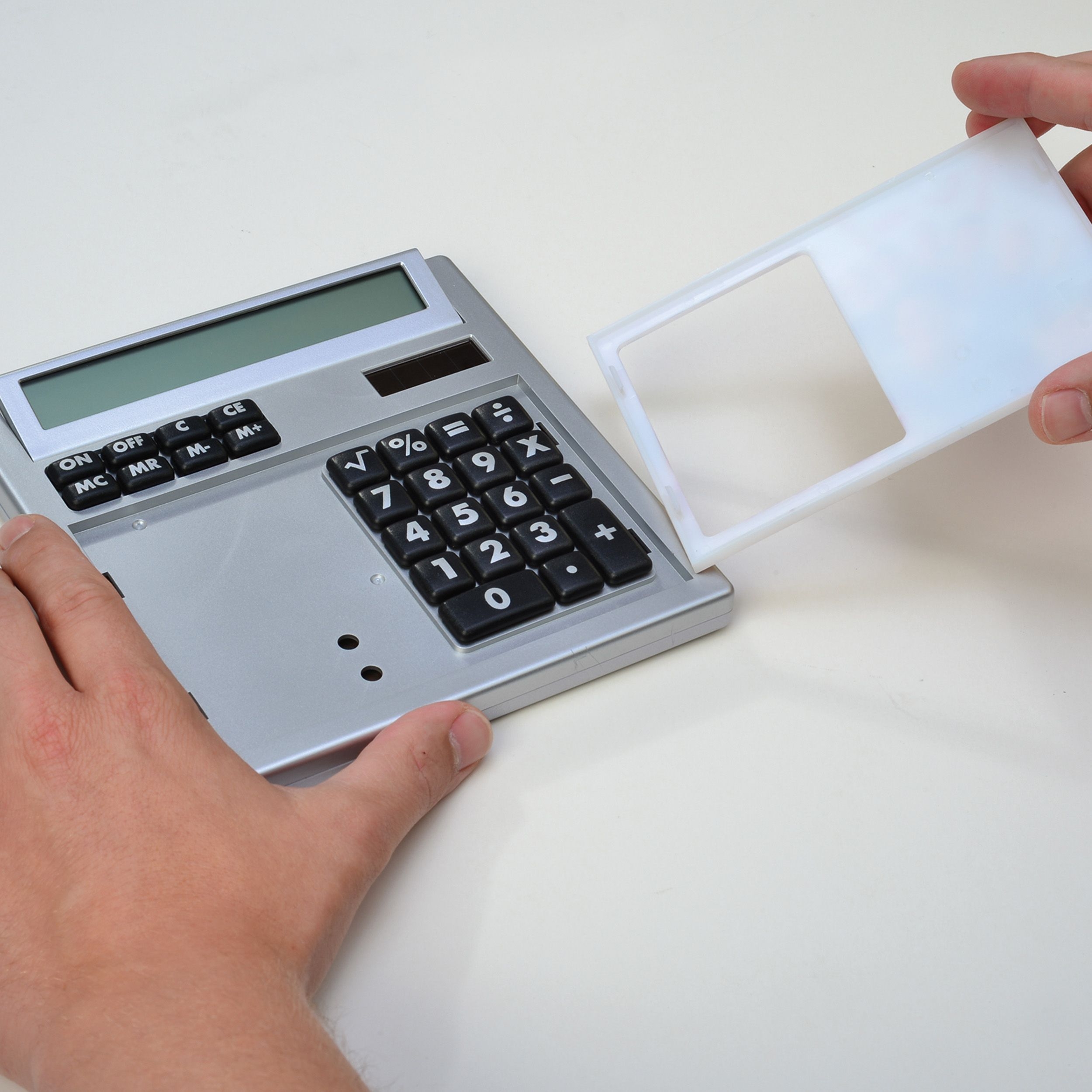 MA33551-06Tischrechner Eigendesign mit 12 Digits aus Kunststoff_ weiss