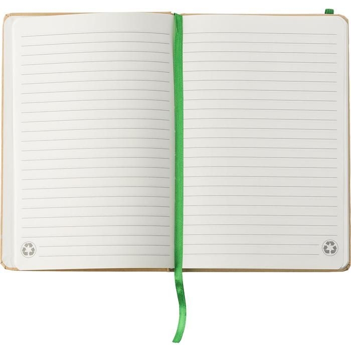 GI818553-19Notizbuch aus recyceltem Papier _A5_ Gianni_ lime