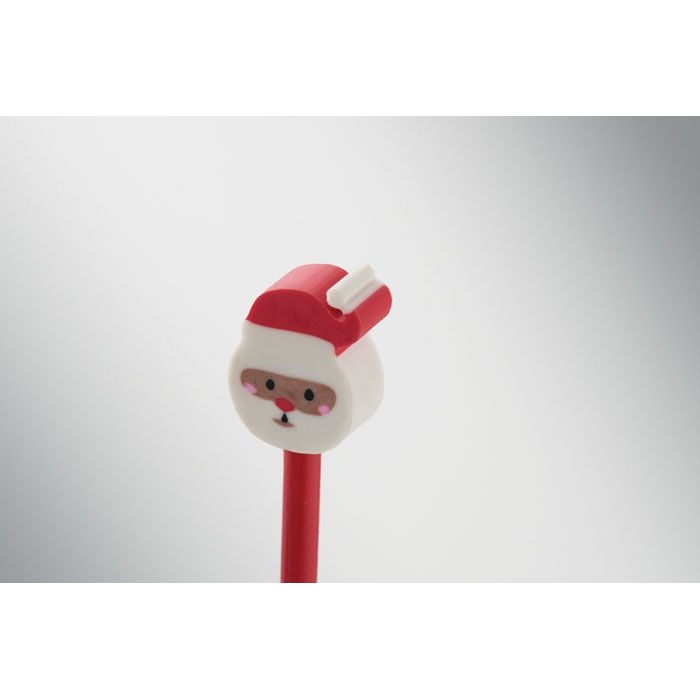 CX1584-05Claus Holzbleistift mit Radiergummi_ rot