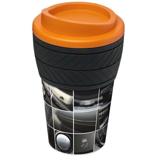 PF210088-9Brite-Americano® 350 ml Isolierbecher mit Schutzring Reifen-Design_ orange PF210088-9Brite-Americano® 350 ml Isolierbecher mit Schutzring Reifen-Design_ orange
