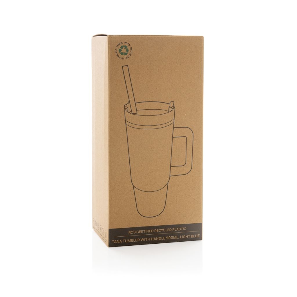 XDP437.10-05Tana Becher aus RCS recyceltem Kunststoff mit Griff 750ml_ hellblau
