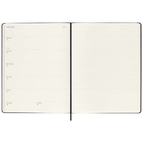 PF107950-1Moleskine Hardcover 12 Monate Wochenkalender XL_ schwarz