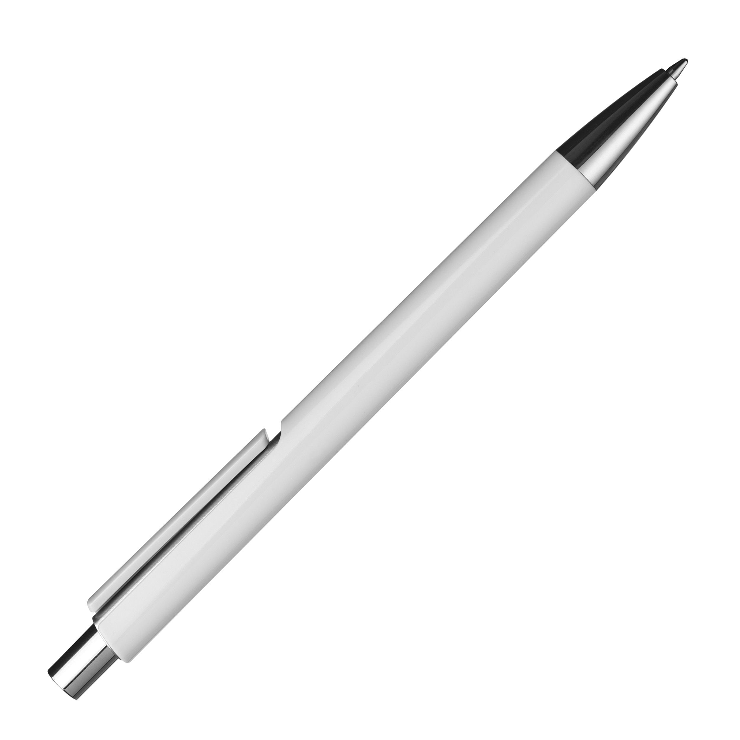 MA13538-06Kugelschreiber mit silbernen Applikationen_ weiss