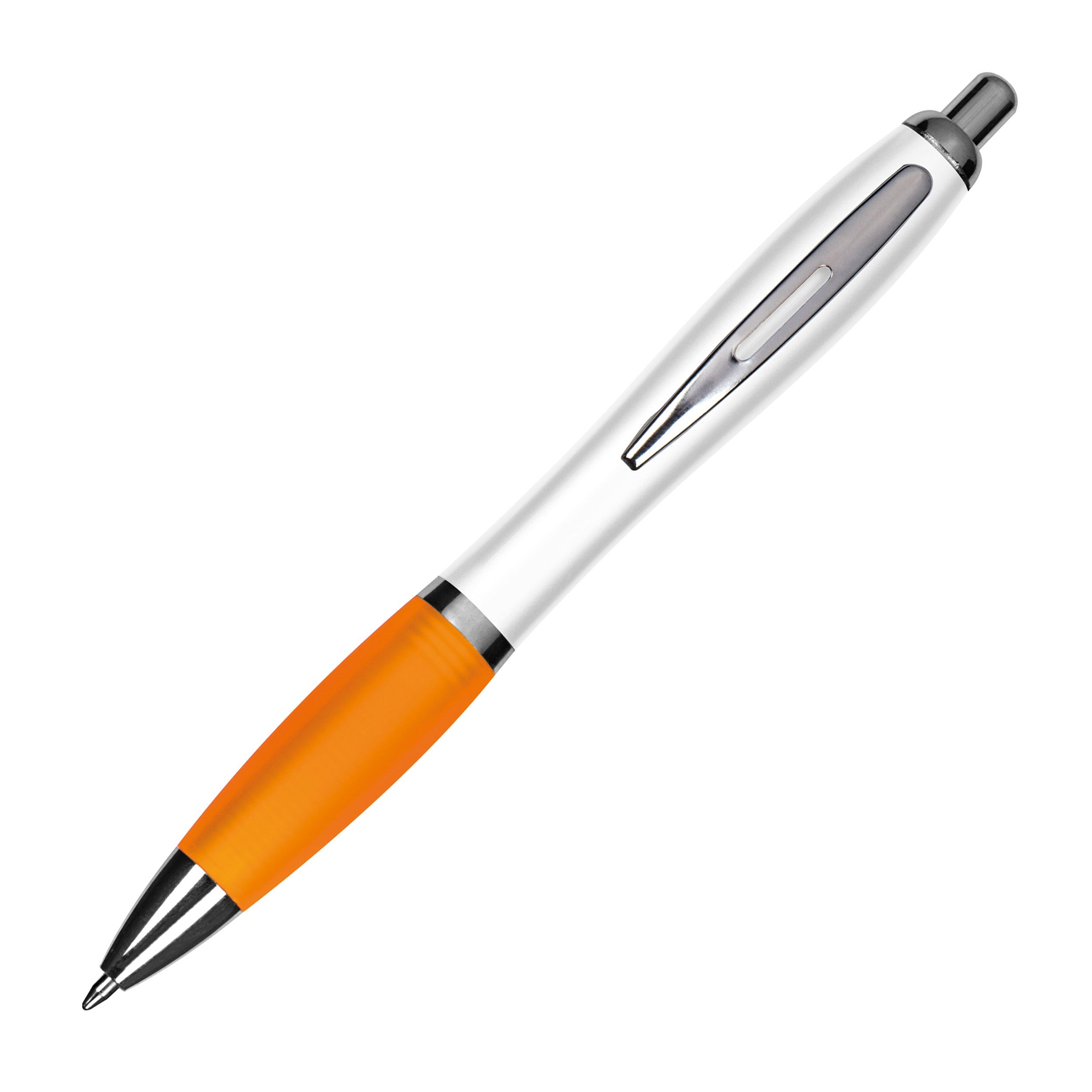 MA11683-10Kugelschreiber mit weissem Schaft _ orange