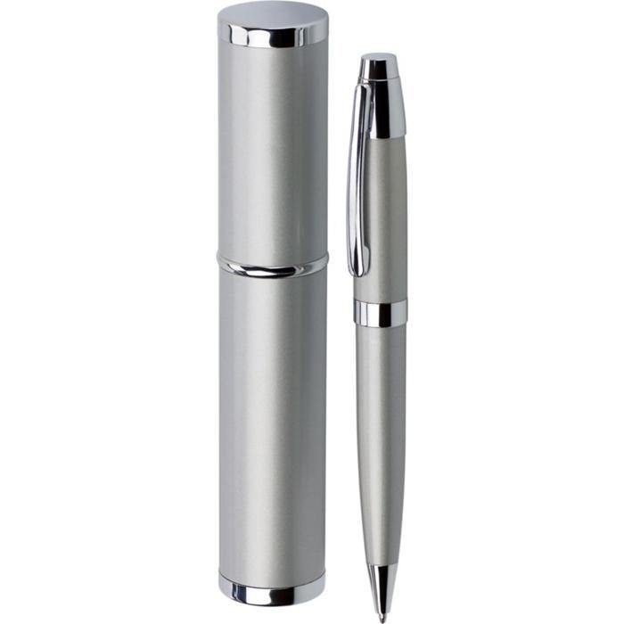 GI4580-32Kugelschreiber aus Metall Mark_ silber
