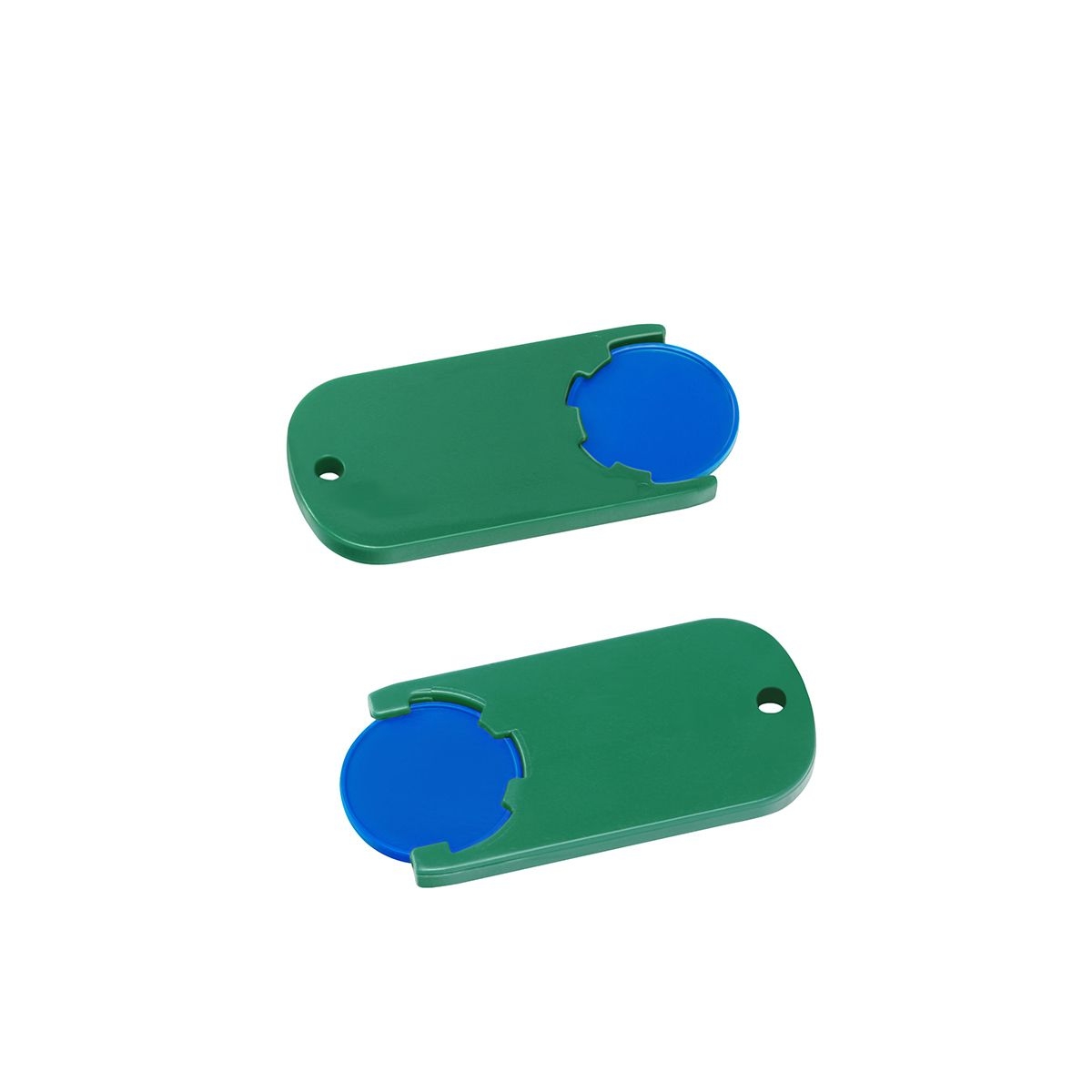 HE7439-3-2Chiphalter mit 1€-Chip _Alpha_ blau_ gruen HE7439-3-2Chiphalter mit 1€-Chip _Alpha_ blau_ gruen