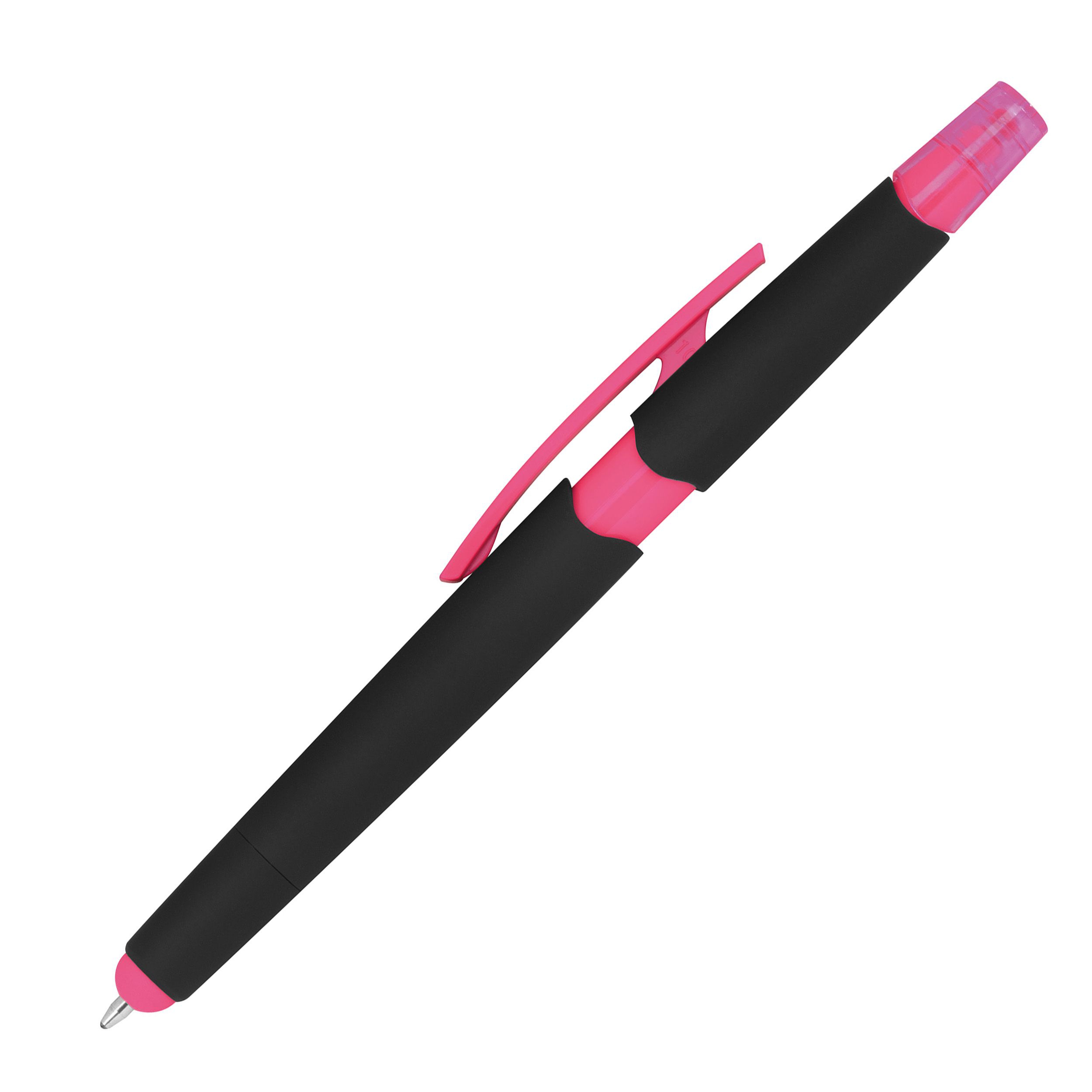 Kugelschreiber mit Textmarker und Touchfunktion, pink
