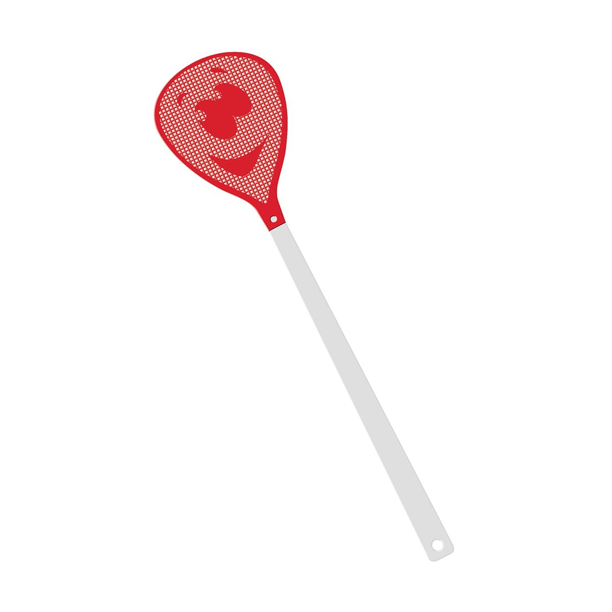 HE7852-0-1Fliegenklatsche _Gesicht_ weiss_ rot HE7852-0-1Fliegenklatsche _Gesicht_ weiss_ rot
