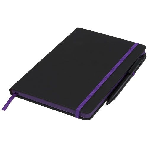 PF210210-4Noir Edge A5 Notizbuch mit farbigem Rand_ schwarz_lila