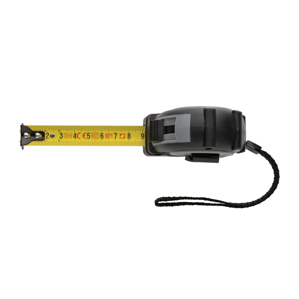 XDP112.14-1Grip 3m_16mm Massband aus RCS recyceltem Kunststoff_ grau