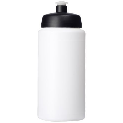 PF210687-1Baseline® Plus grip 500 ml Sportflasche mit Sportdeckel_ weiss_schwarz