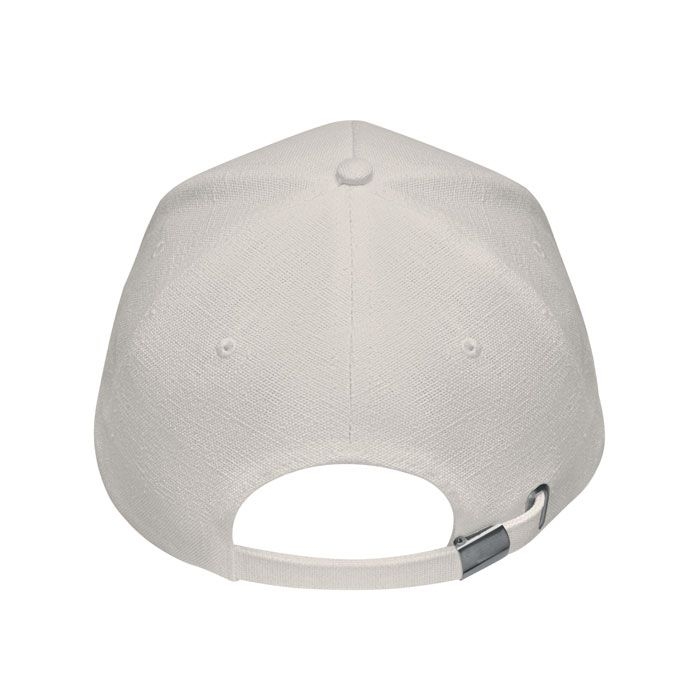 MO6176-13Naima Cap Hanf Baseball Kappe 5 Panele_ Beige