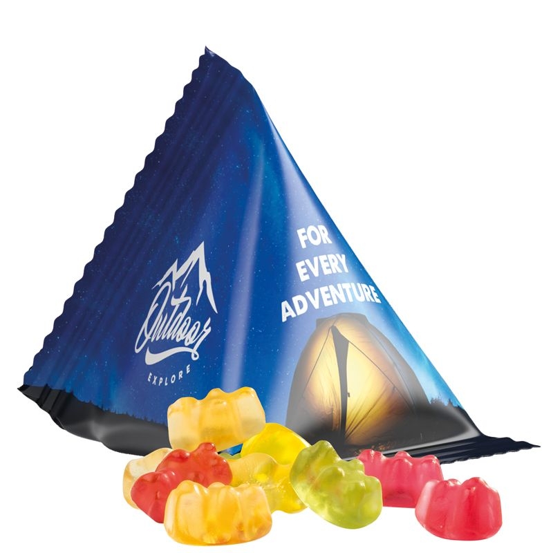 JG10063-1Tetraeder 15 g Trolli Fruchtgummi Standardformen_ Premium-Baerchen_ weisse Folie