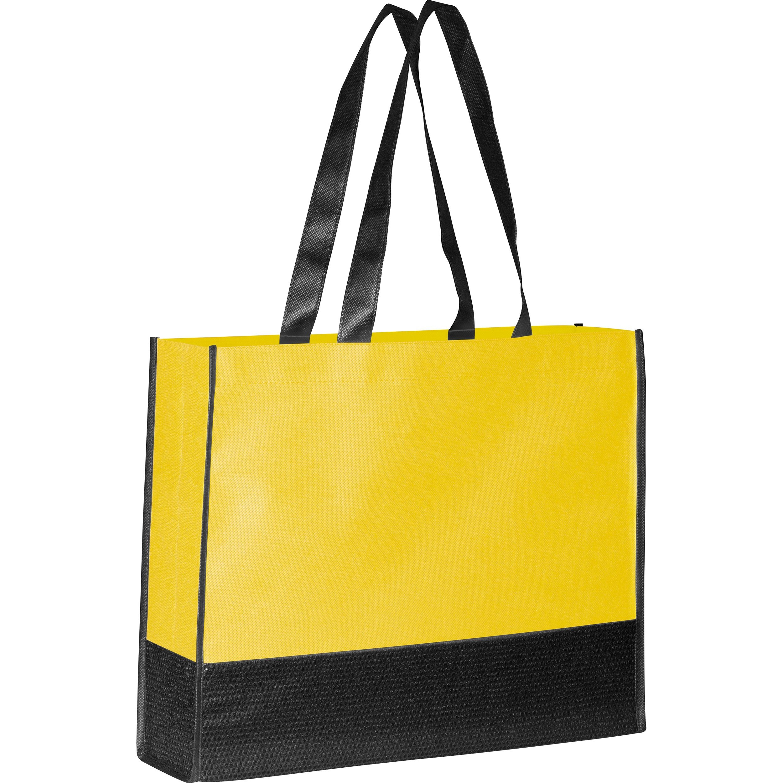 MA60094-08Faltbare Non Woven Einkaufstasche_ 2 farbig_ gelb MA60094-08Faltbare Non Woven Einkaufstasche_ 2 farbig_ gelb