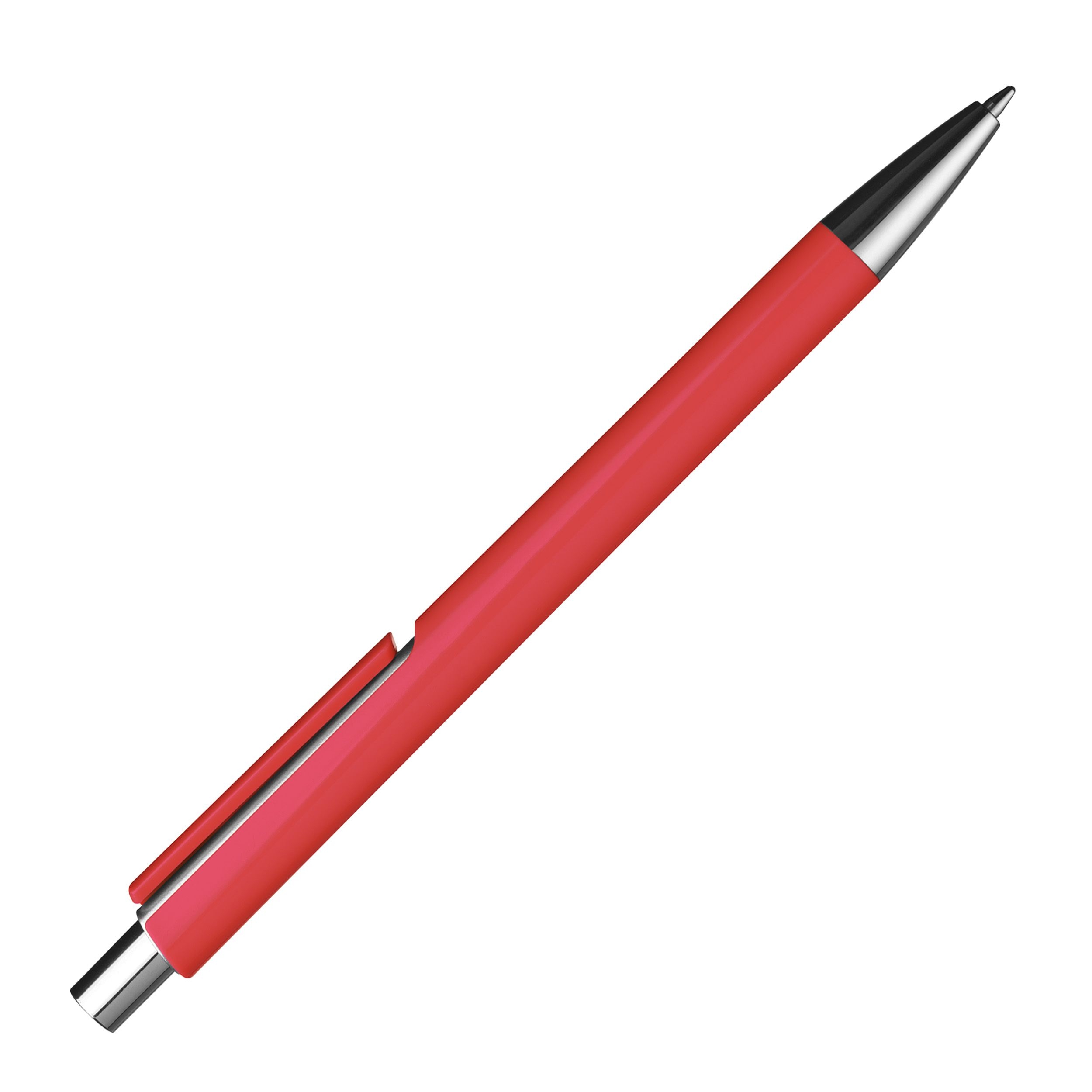 MA13538-05Kugelschreiber mit silbernen Applikationen_ rot