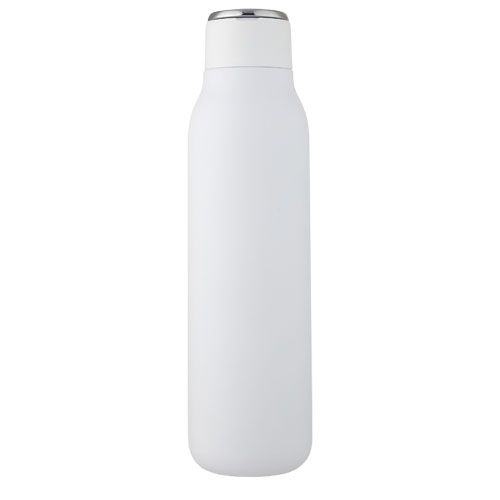 PF100672-1Marka 600 ml Kupfer-Vakuum Isolierflasche mit Metallschlaufe_ weiss