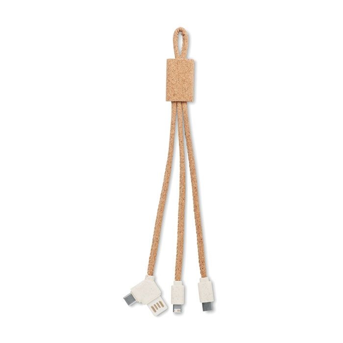 MO6812-13Cabie 3in1 Ladekabel Kork_ beige