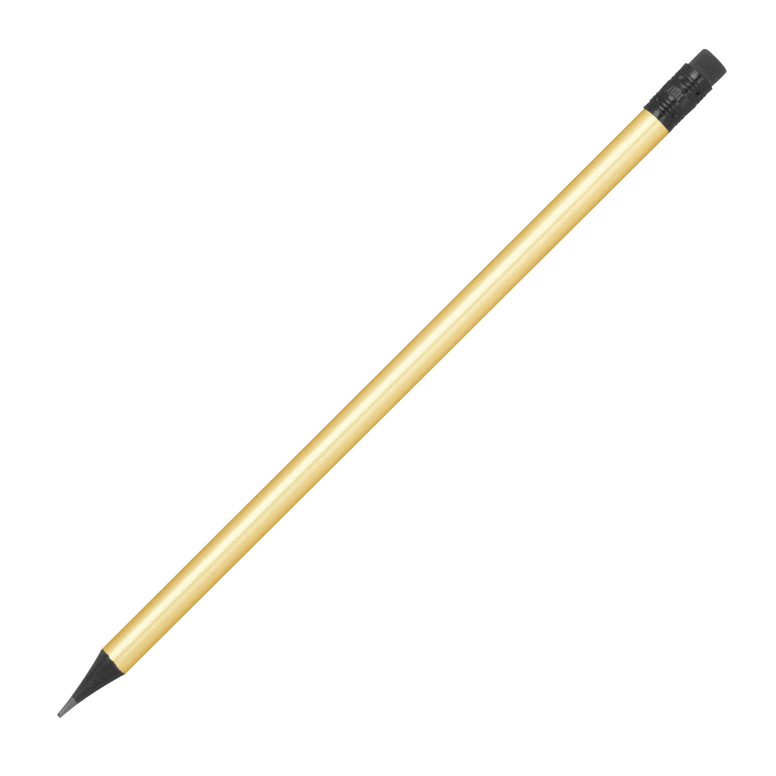 MA15321-98Bleistift mit Radiergummi in Metallic-Farben JAMES_ gold