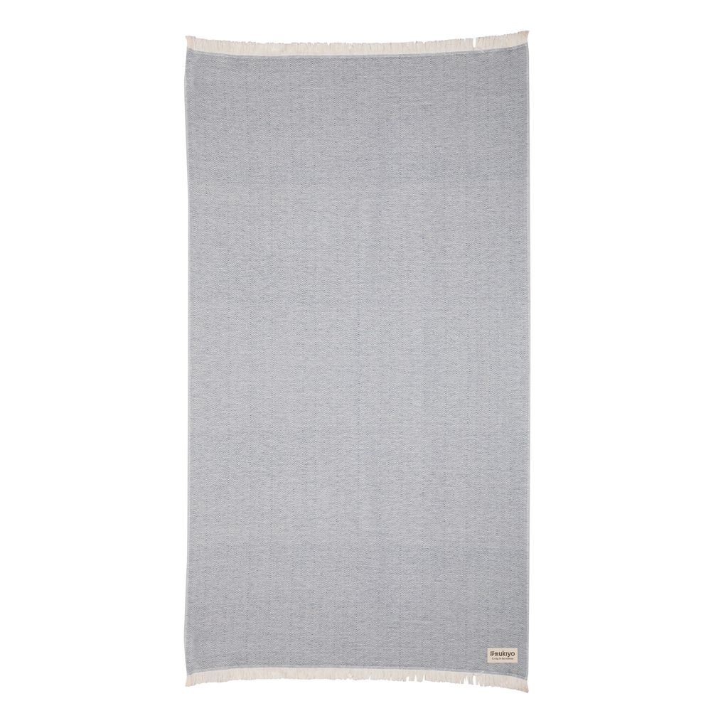 XDP453.80-5Ukiyo Hisako AWARE™ Four Seasons Handtuch_Decke 100x180cm_ navy blau