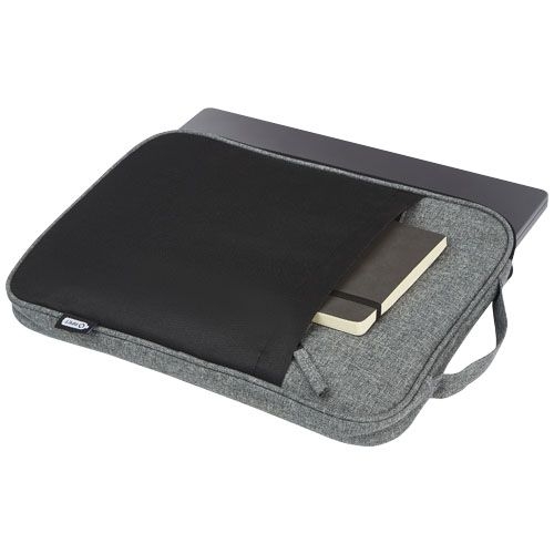 PF120654-1Reclaim 14_ GRS recycelte Laptophuelle 2_5 L_ schwarz_heather grau