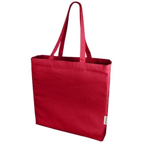 PF120710-3Odessa 220 g_m² GRS recycelte Baumwoll Tragetasche 13L_ rot
