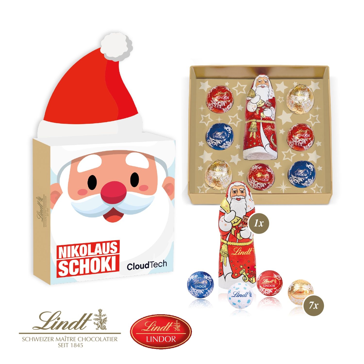 CD95577-01Himmlische Weihnachtszeit Nikolausmuetze_ Lindt Weihnachtsmix