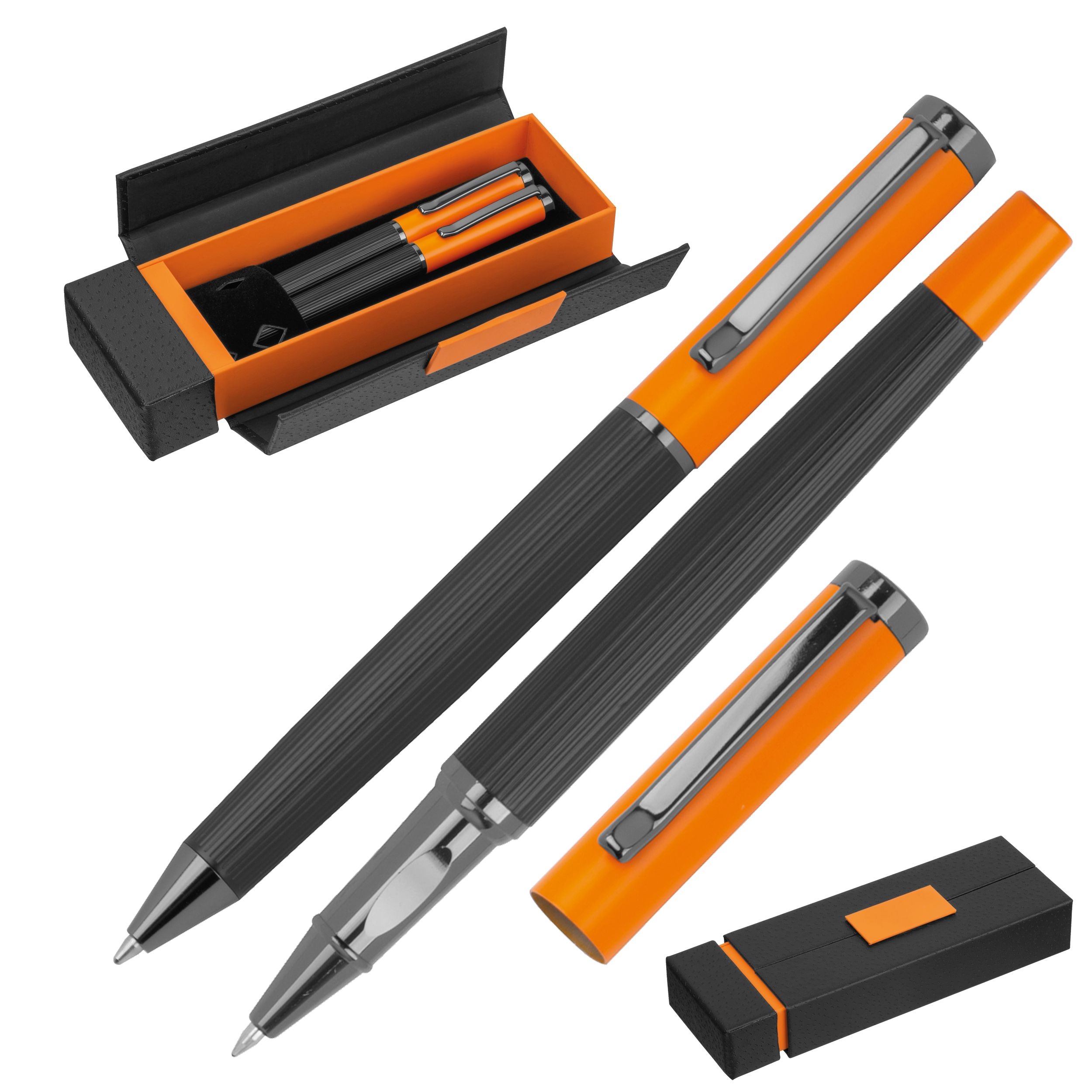 MA15398-10Metall Schreibset REGINALD_ orange