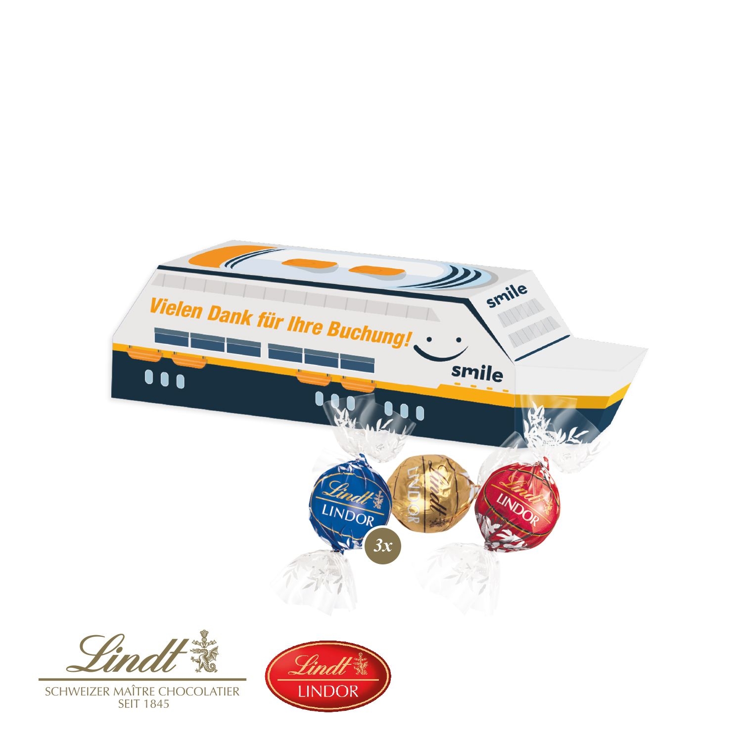 CD95591-013D Praesent _Schiff_ mit Lindor Pralinés_ Lindor Pralines