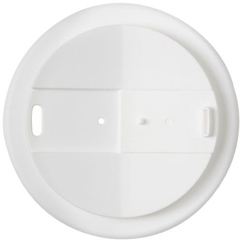 PF210425-13Americano® Eco 350 ml recycelter Becher mit auslaufsicherem Deckel_ lila_weiss