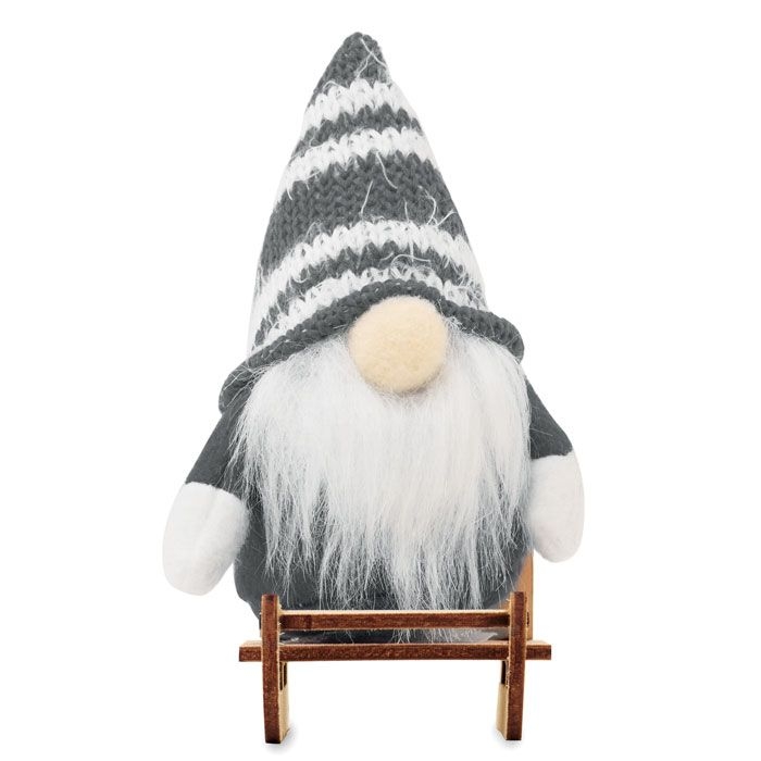 CX1588-07Frosty Sleigh Wichtel auf Holzschlitten_ grau