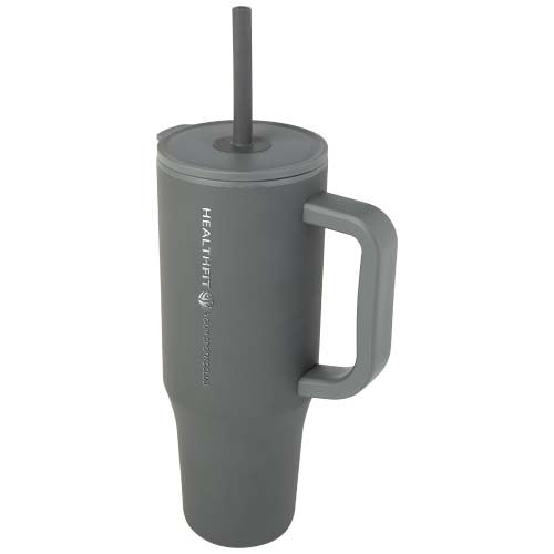 PF100867-6Brady 900 ml RCS-zertifizierter Isolierbecher mit Silikon Trinkhalm_ grau
