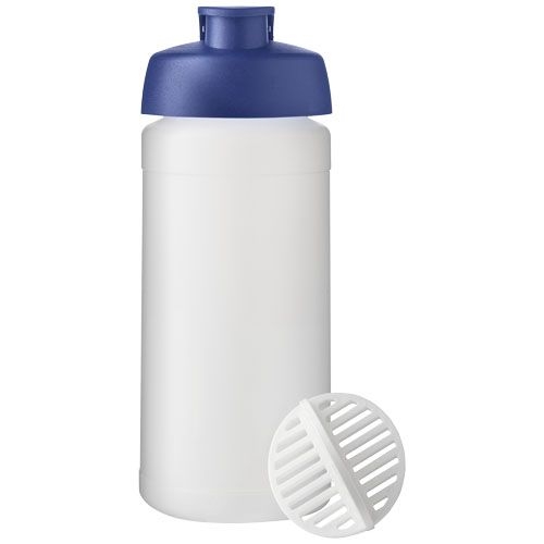PF210702-6Baseline Plus 500 ml Shakerflasche_ blau_klar mattiert