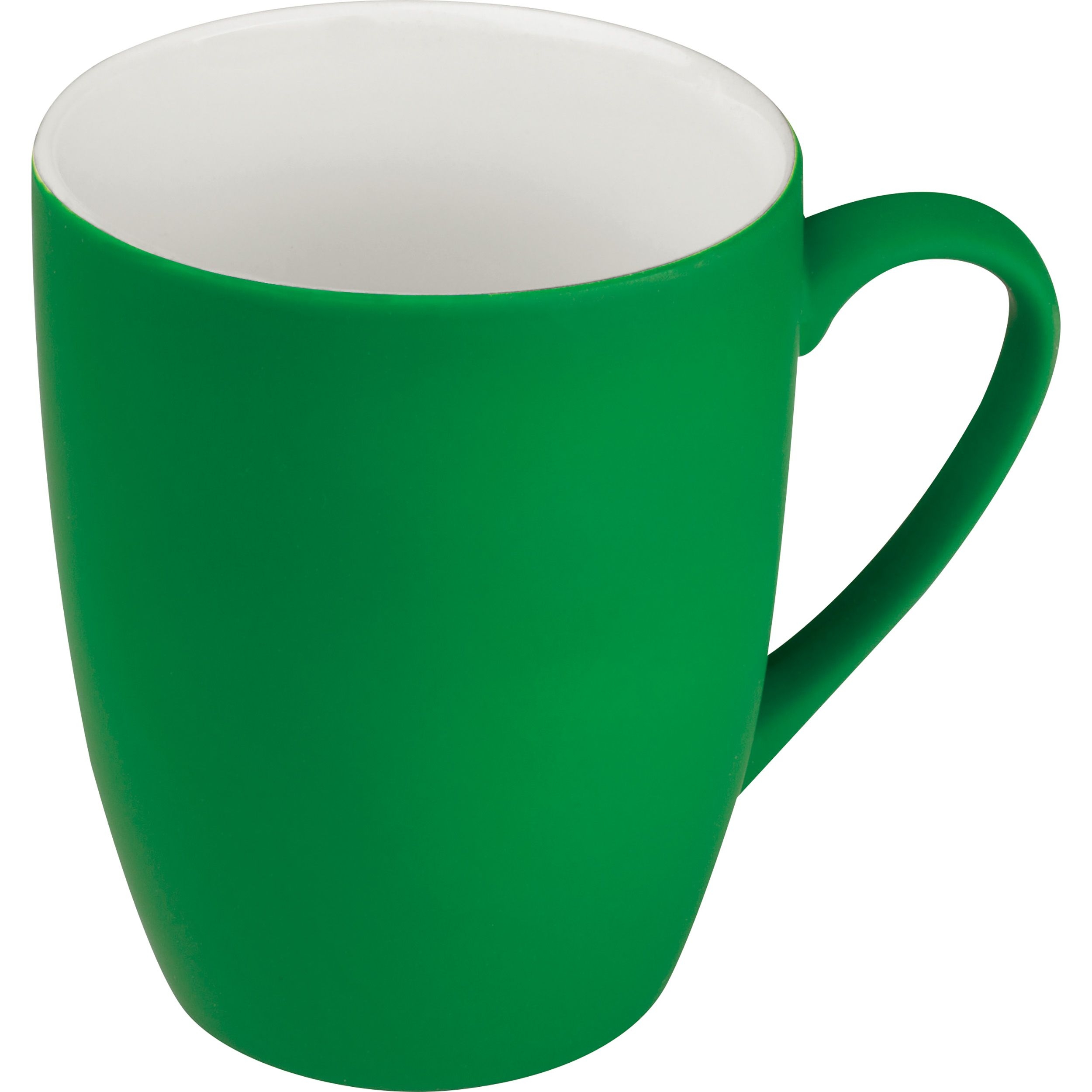 MA80655-09Tasse aus Porzellan_ aussen gummiert_ 300ml_ gruen