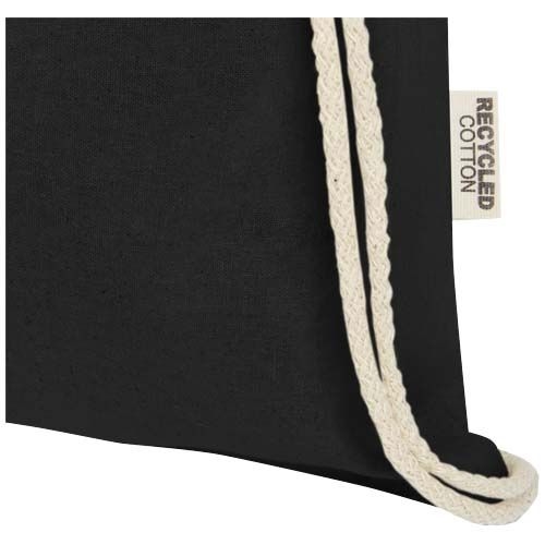 PF120735-6Oregon 140 g_m² Turnbeutel aus GRS recycelter Baumwolle_ schwarz